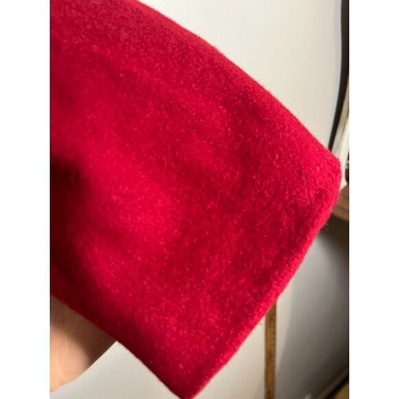 White Stag Jacket Women L Red Wool Peacoat Festive Christmas Retro Western 80s - Picture 7 of 13